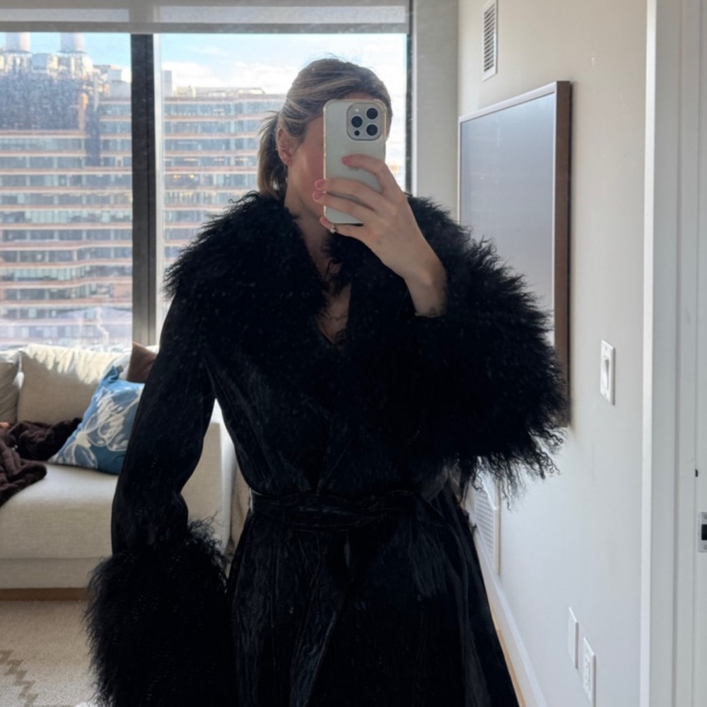 Kobi Halperin Shearling Trim Coat